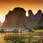 桂林 Boat Watching The Sun Goes Down-china Guilin Scenery Photography | 攝影    [ 潘俊宏 Arttopan -艺术家 artist ]