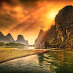 桂林 Boat Watching The Sun Goes Down-china Guilin Scenery Photography | 攝影    [ 潘俊宏 Arttopan -艺术家 artist ]