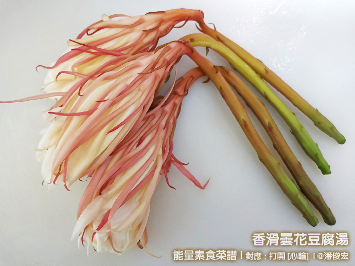 【香滑昙花豆腐汤】能量素食菜谱-对应：打开[心轮]